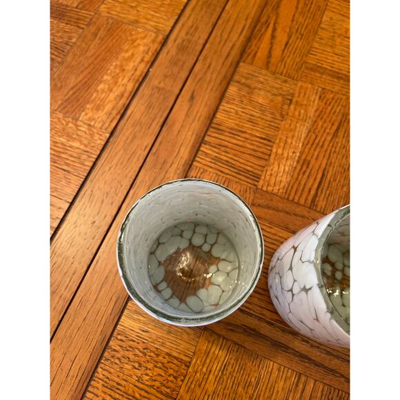 Pottery Barn White Tortoise Old Fashion set of 4 glasses - Picture 3 of 6